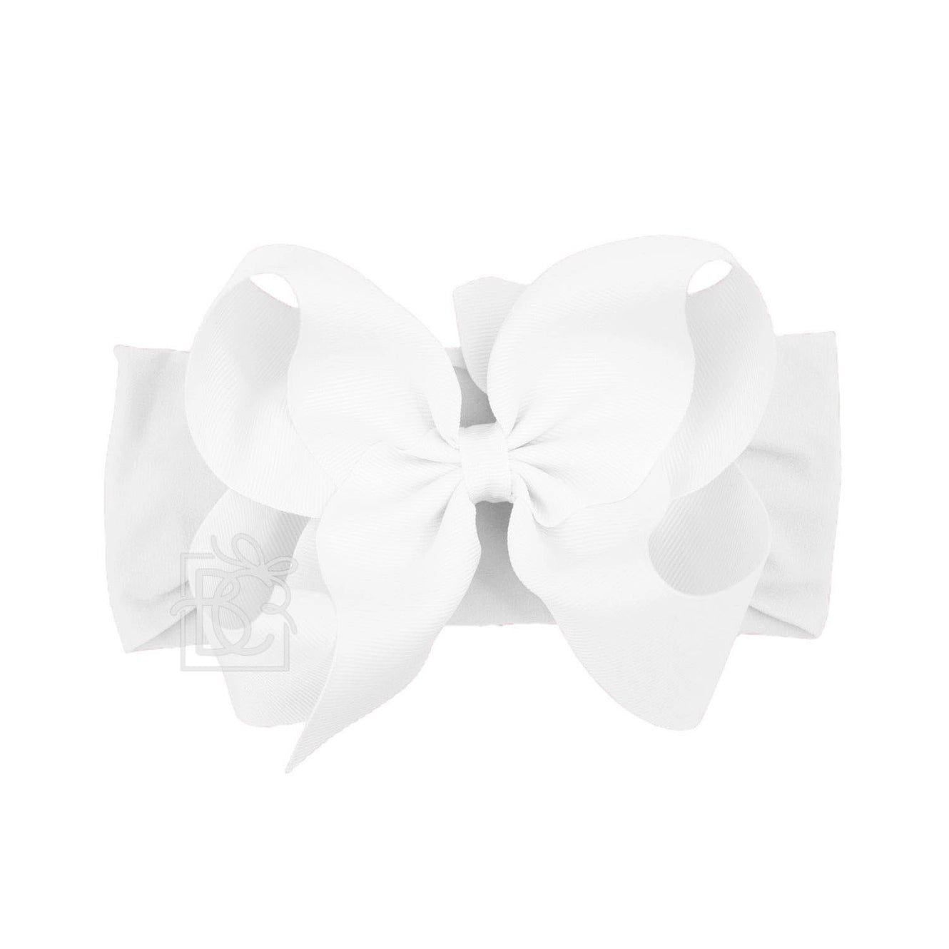 White 5.5" Headband Bow