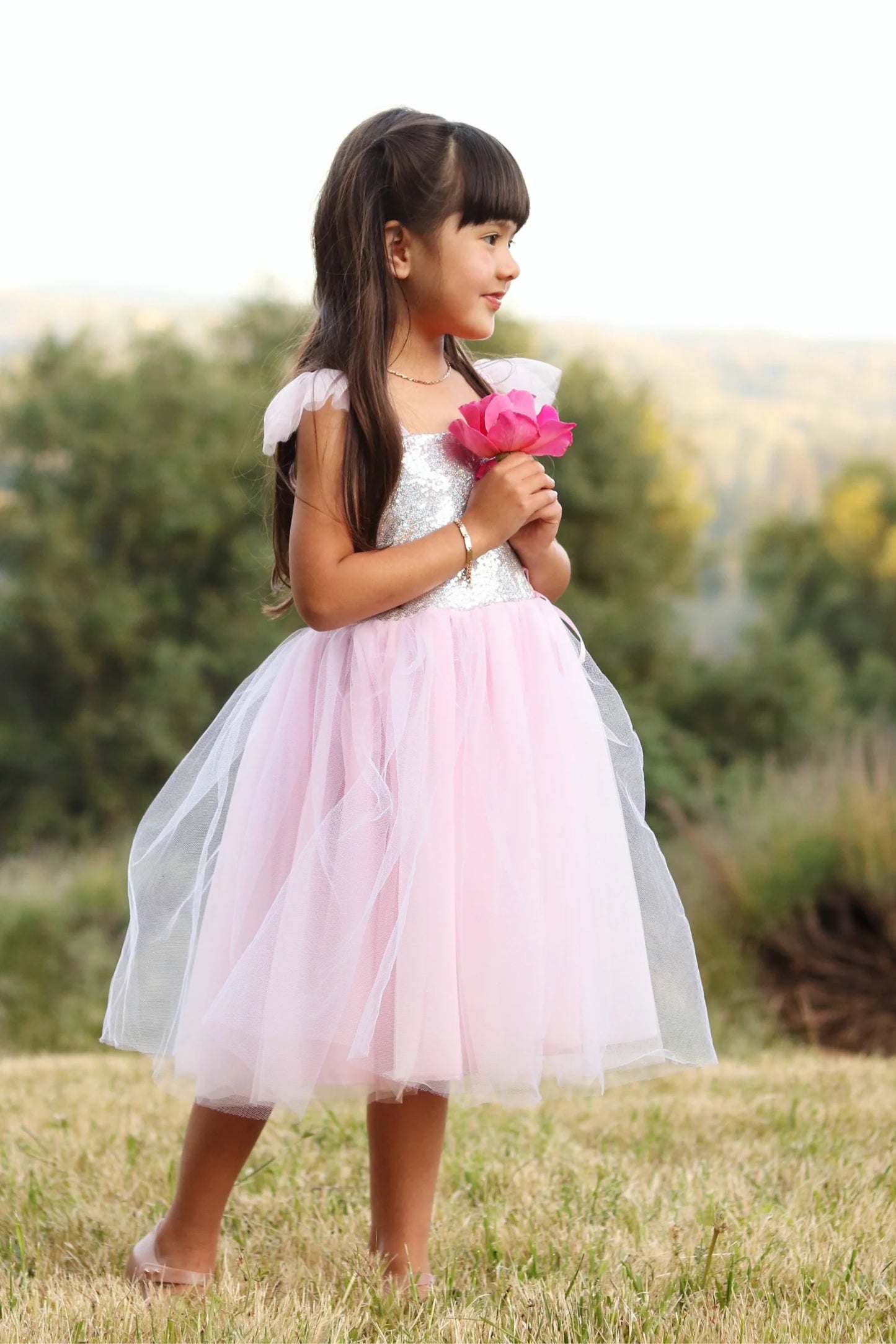 Pink Sequin Princess Dress