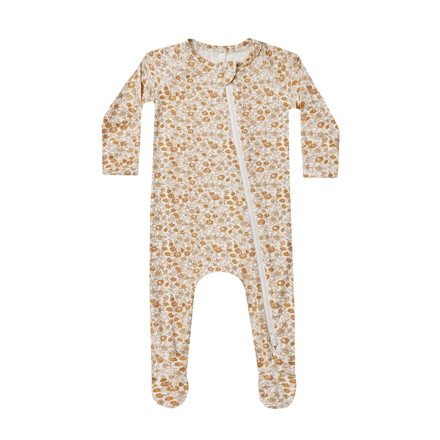 Bamboo Marigold Zip Footie