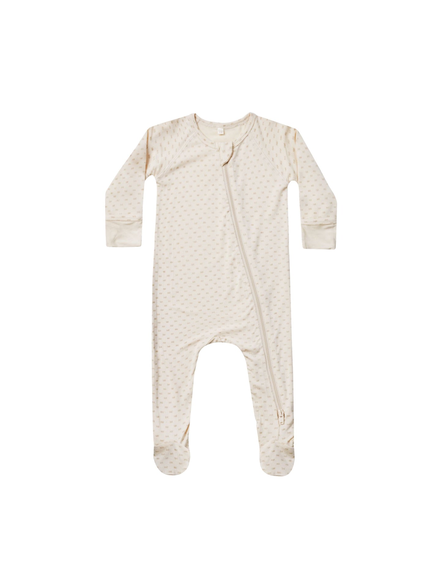 Bamboo Oat Check Zip Footie