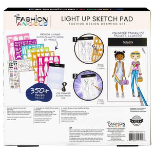 Light Up Sketch Pad Fashion Drawing Set