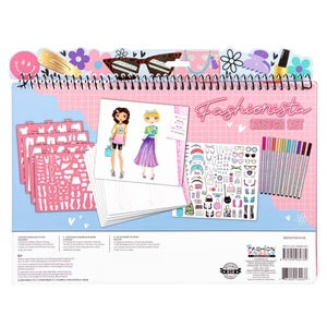 Fashionista Sketch Set With Markers