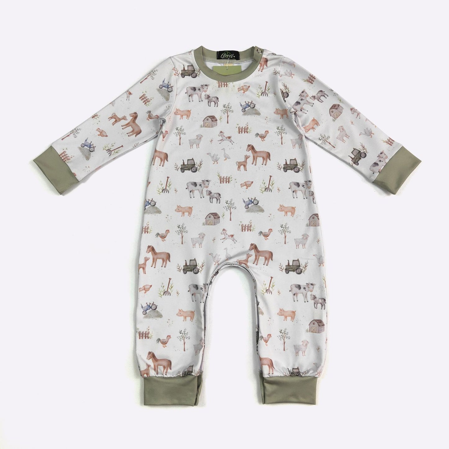 LS Sage Farm Boy Romper