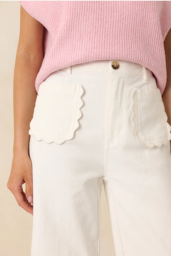 Ivory Wide Leg Pant