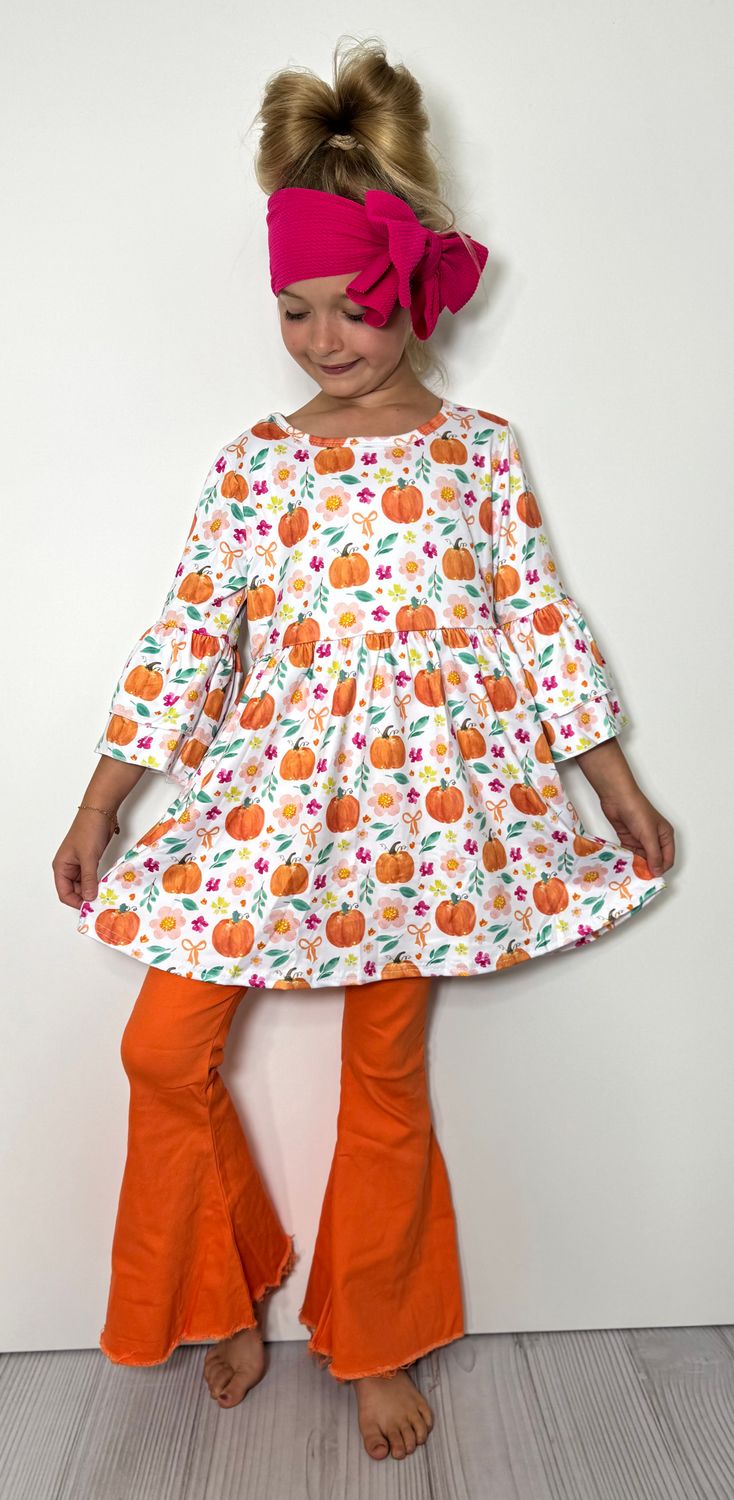 Pumpkin Patch Coquette Girls Set