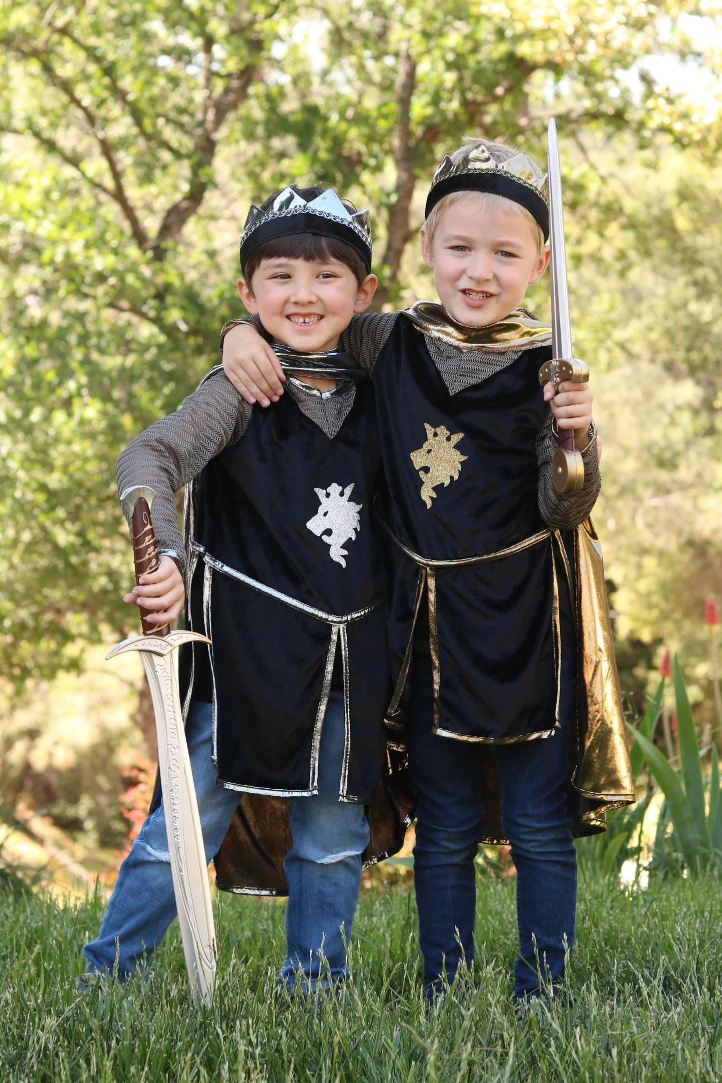 Silver Knight Tunic Cape & Crown