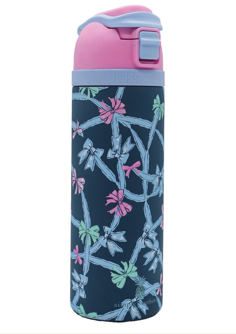 Navy & Pink Ribbon Tumbler