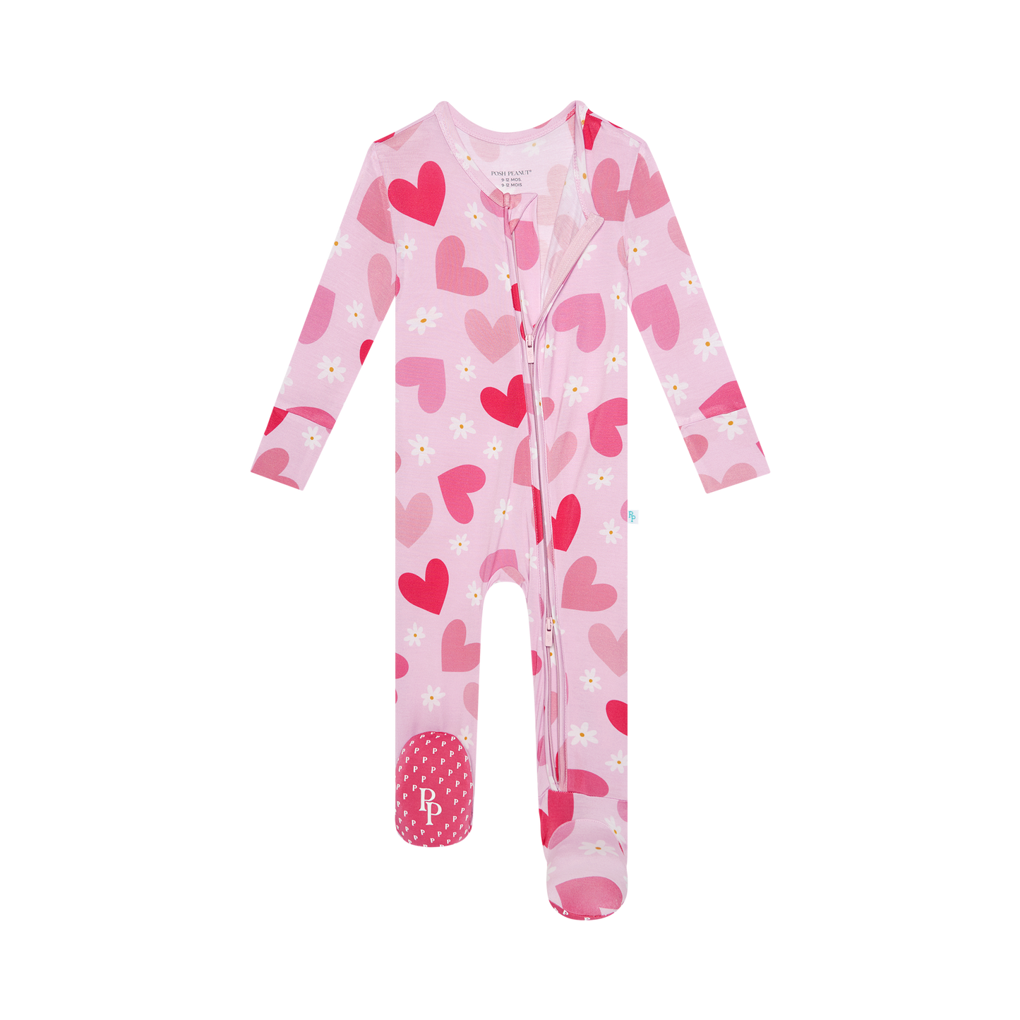 Daisy Love Zippered Footie