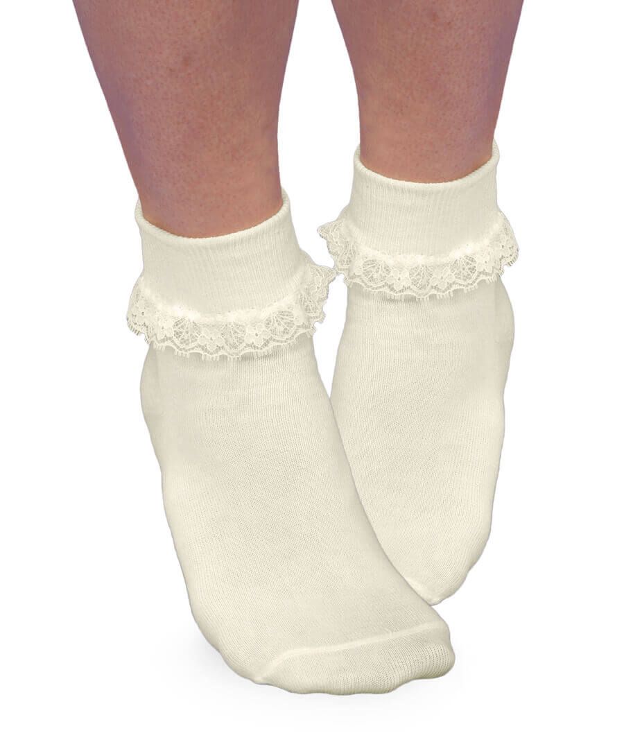 Pearl White Simplicity Lace Socks