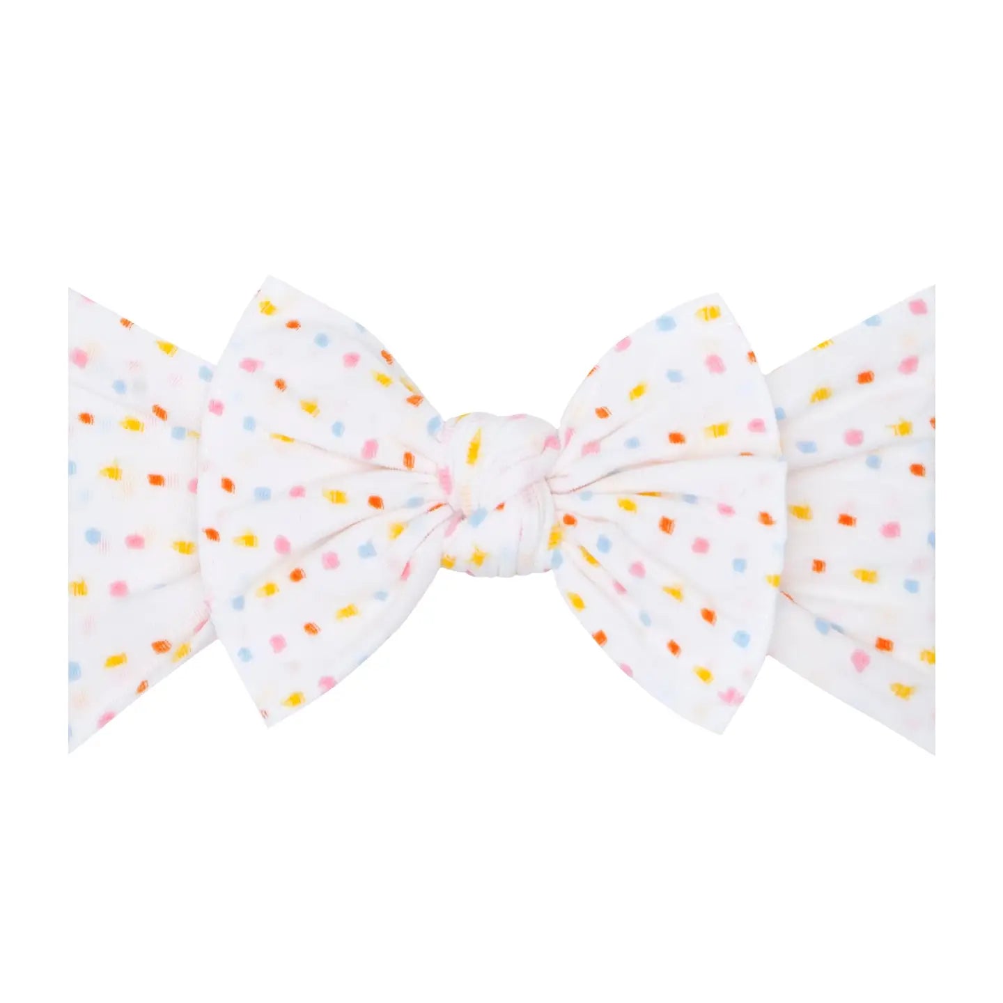 White/Rainbow Dot Headband
