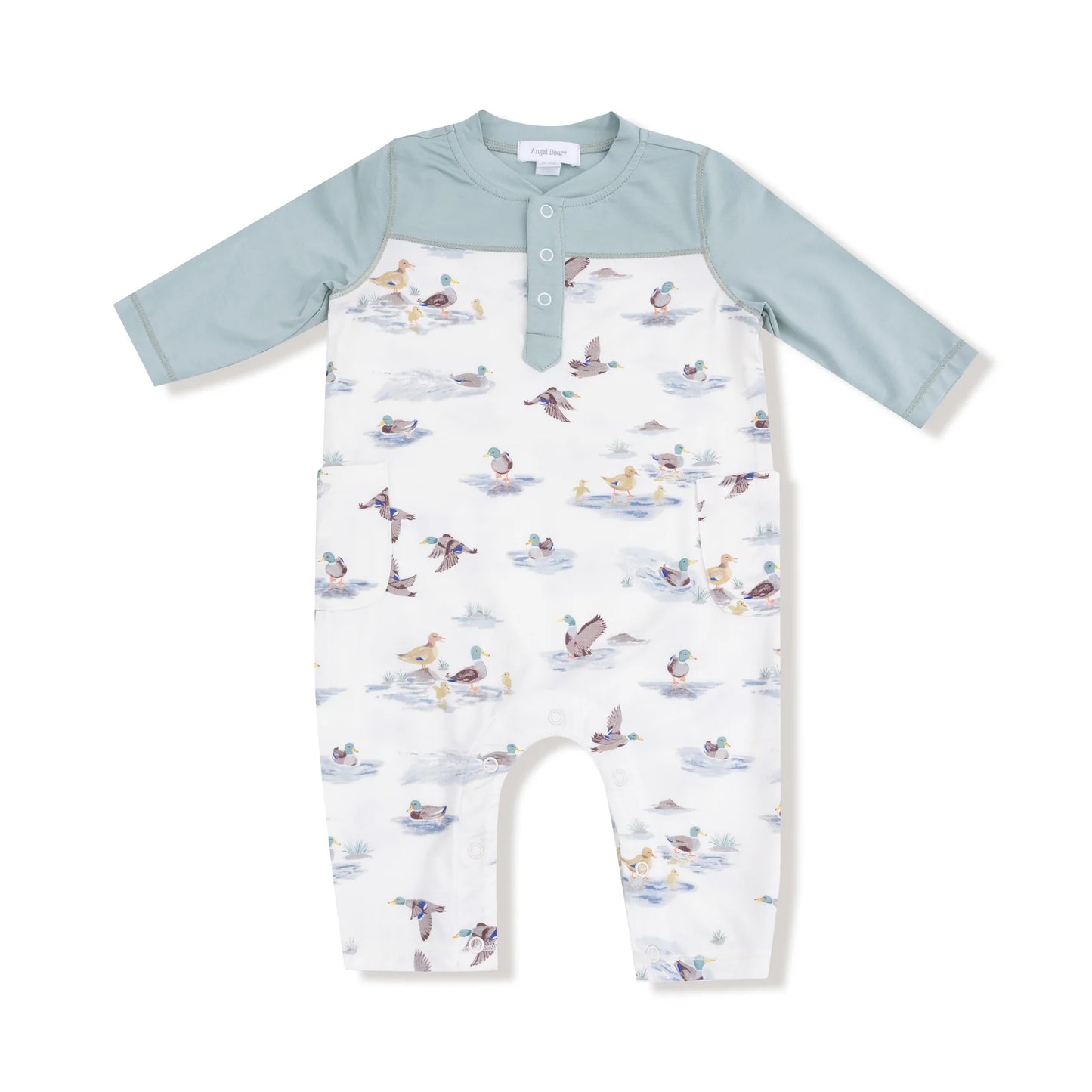 Migrating Mallard - Romper W/ Contrast Sleeves