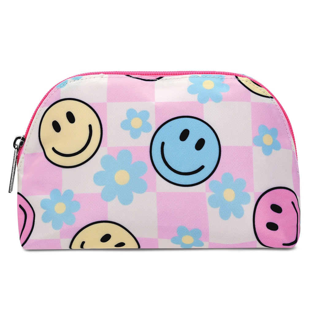 Happy Check Cosmetic Bag