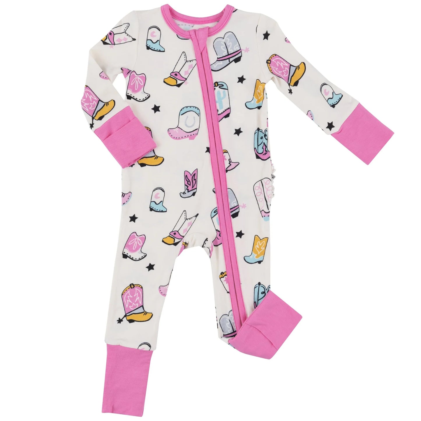 Boots Pink 2 Way Zip Romper