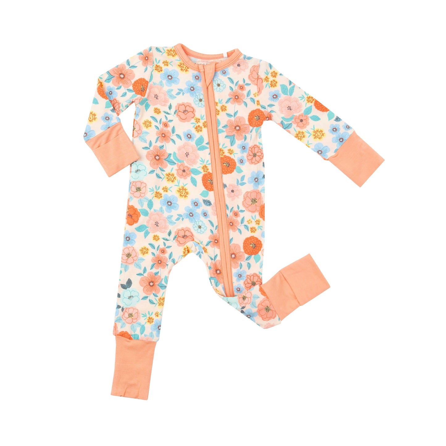 Flower Cart Zip Romper