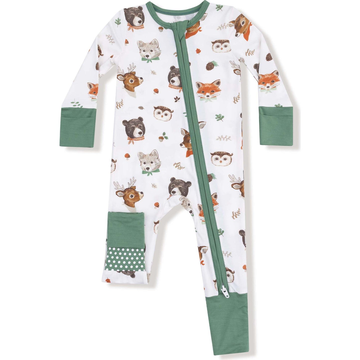 Woodland Animal Faces Convertible Footie