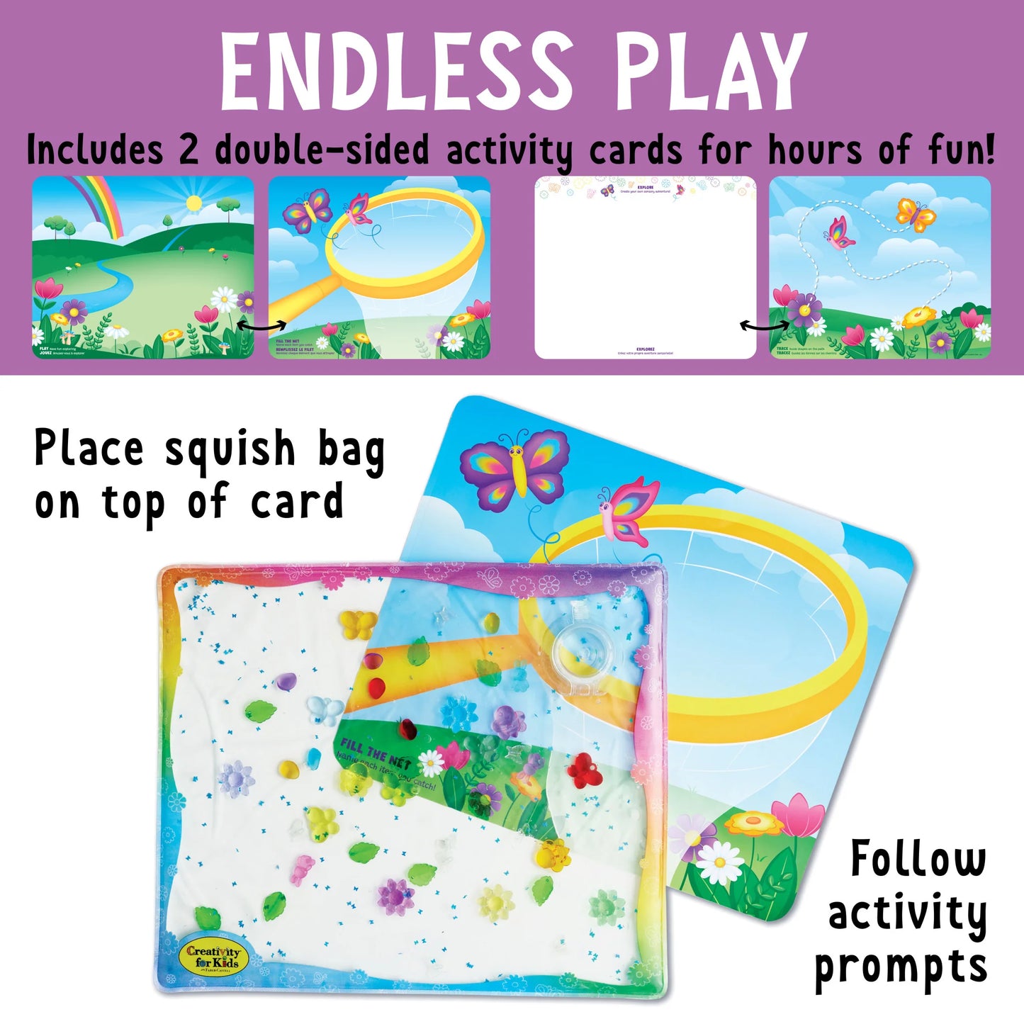 Sensory Squish Bag Butterfly Garden
