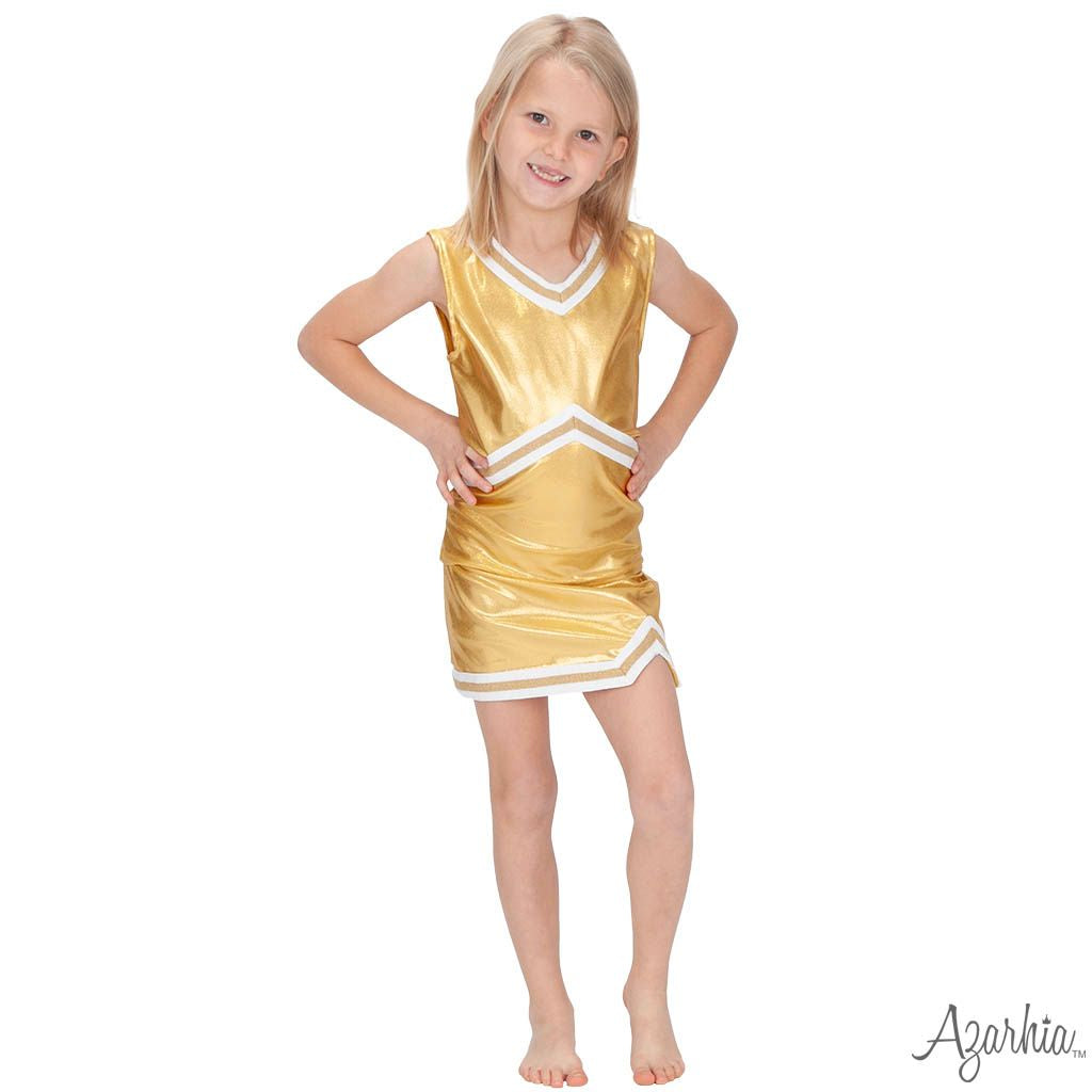 Shimmer Cheer Suit Gold