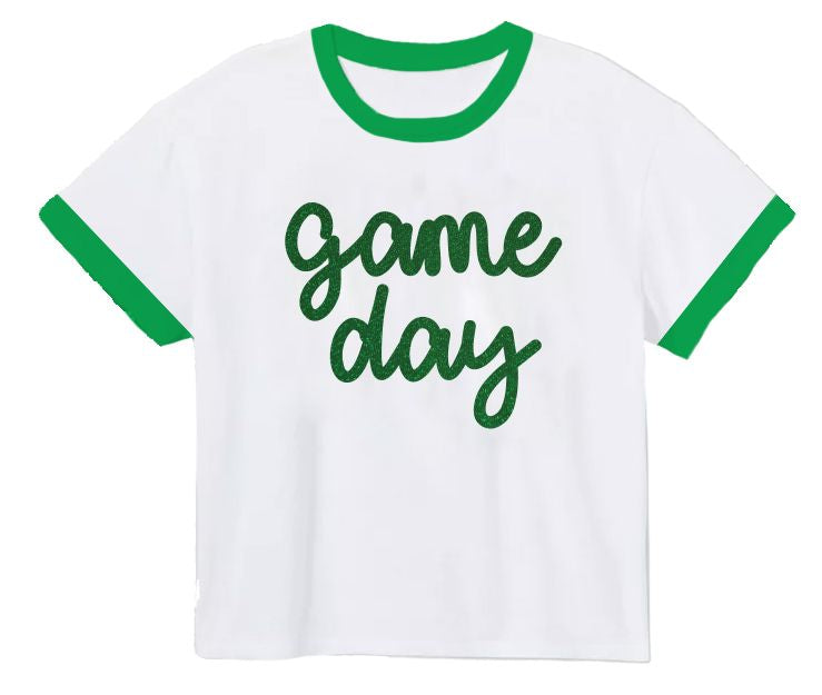 Tinsel Game Day Green Tee
