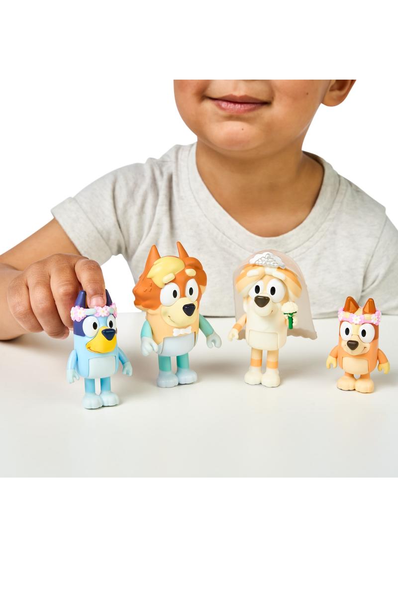 Bluey 4pk Figure - Weddings Time