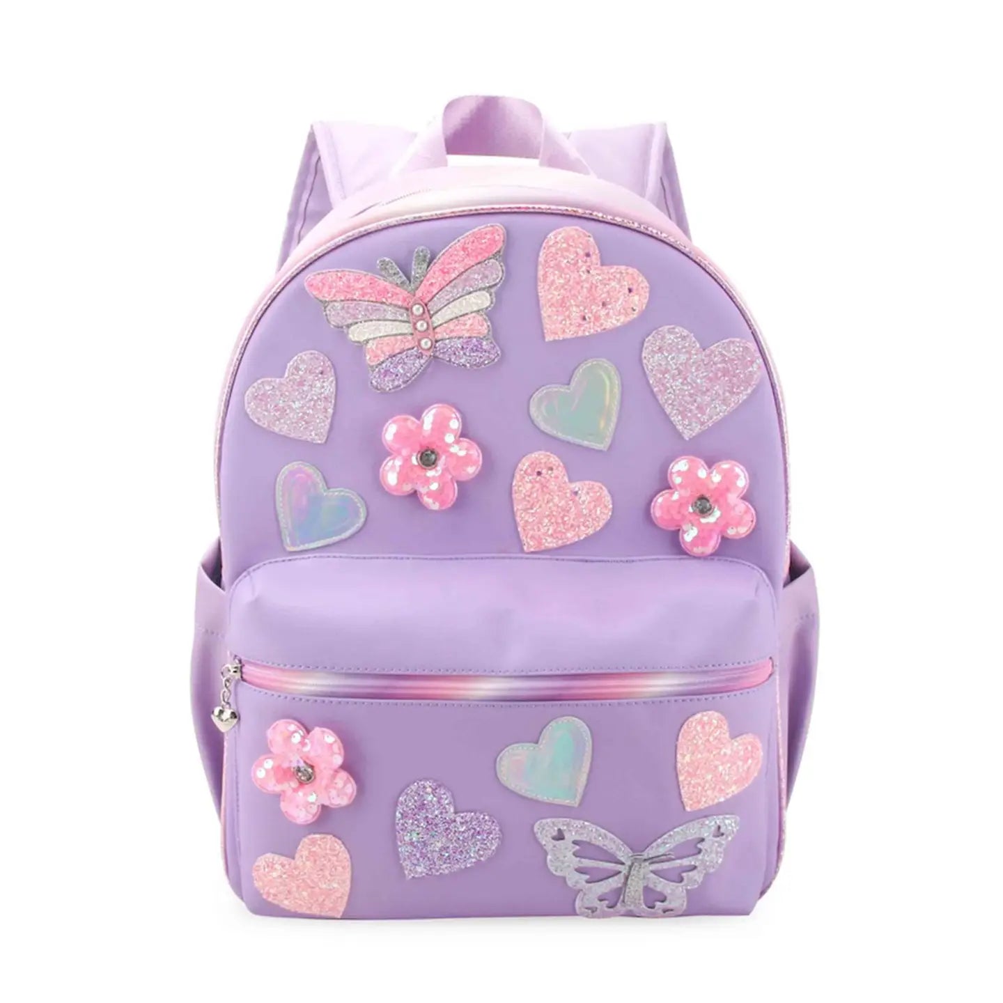 Purple Butterfly, Heart & Daisy Backpack