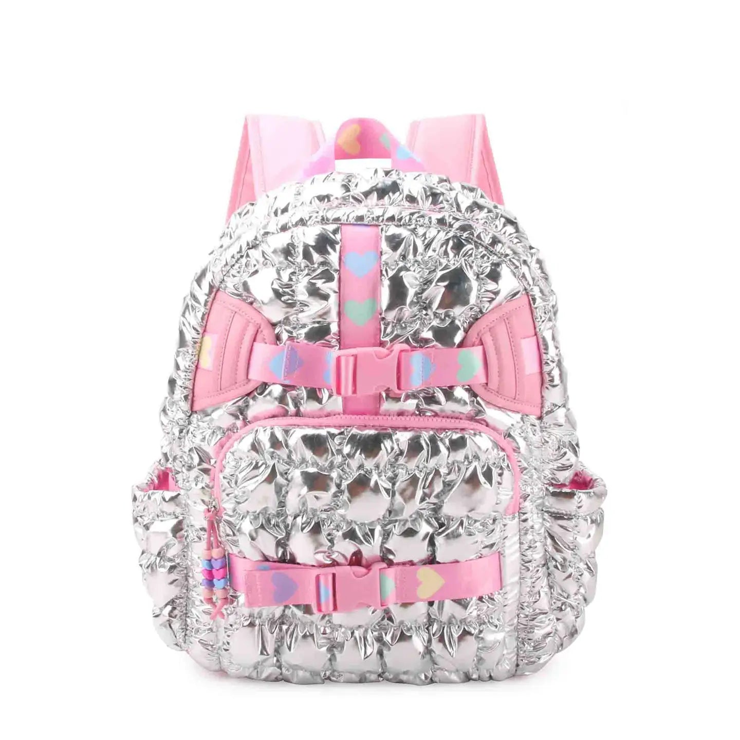 Scrunchies Metallic Silver Backpack