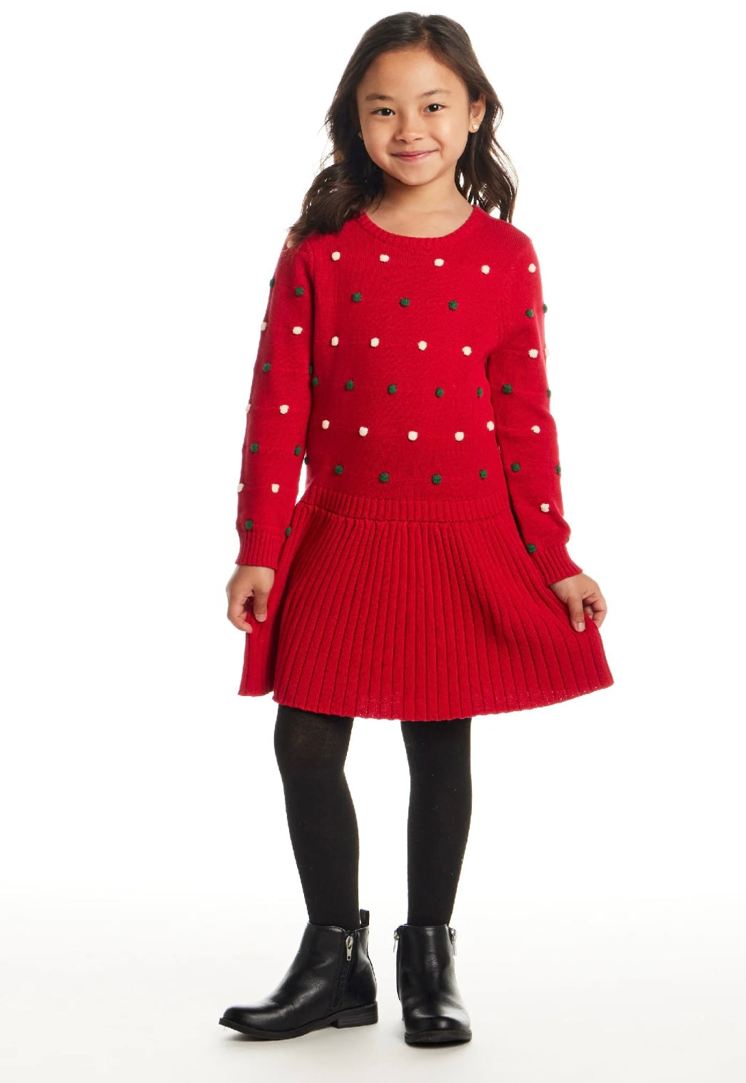 Red Knit Twofer Dress | Festive Dot