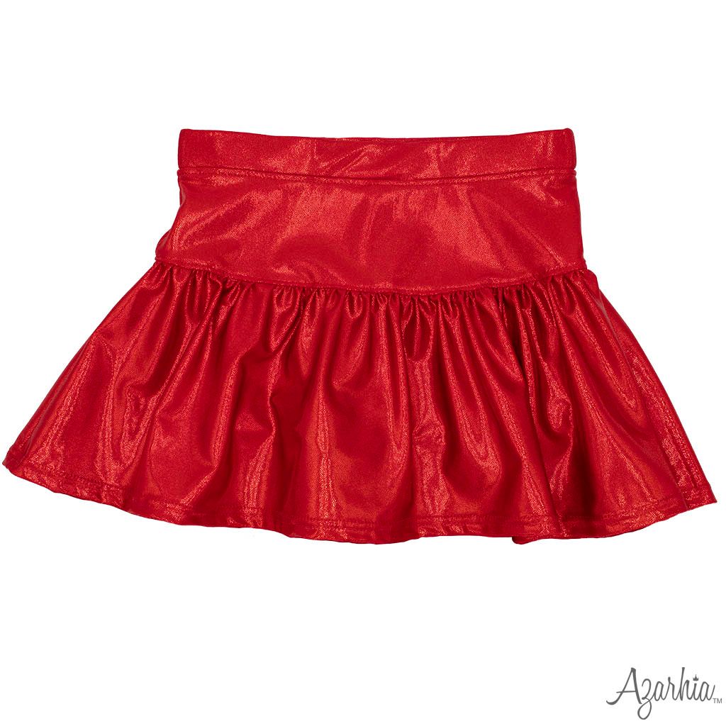Red Shimmer Skort