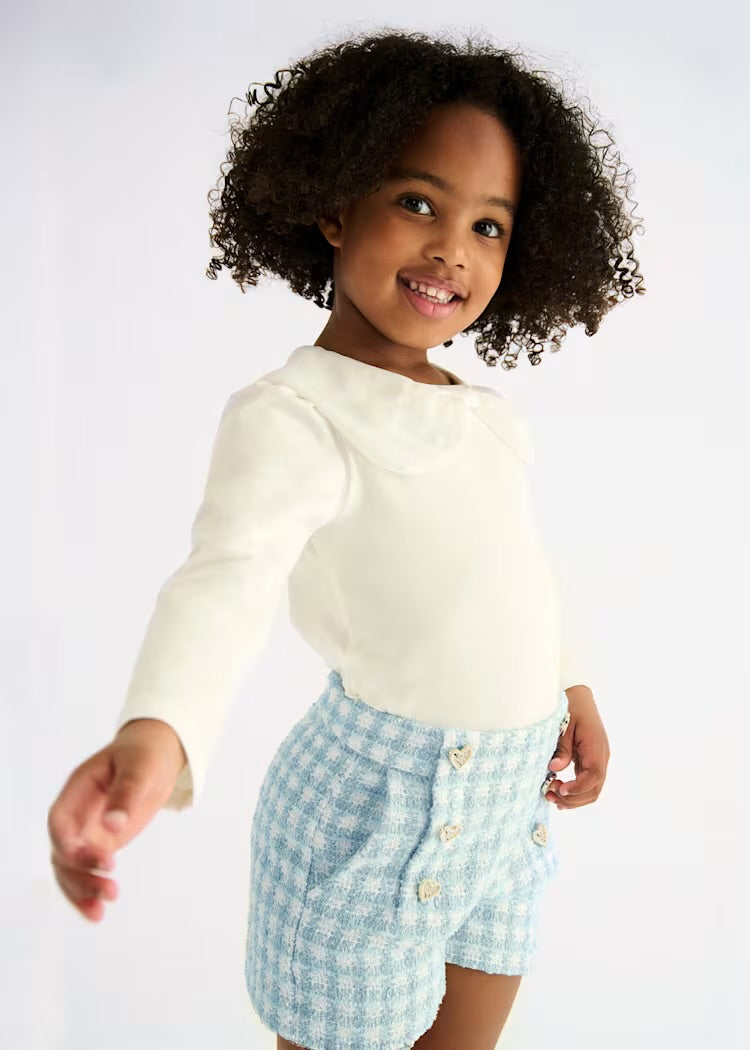 Aqua & White Plaid Shorts