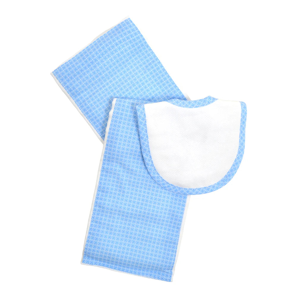 Blue Burp/Drooler Set