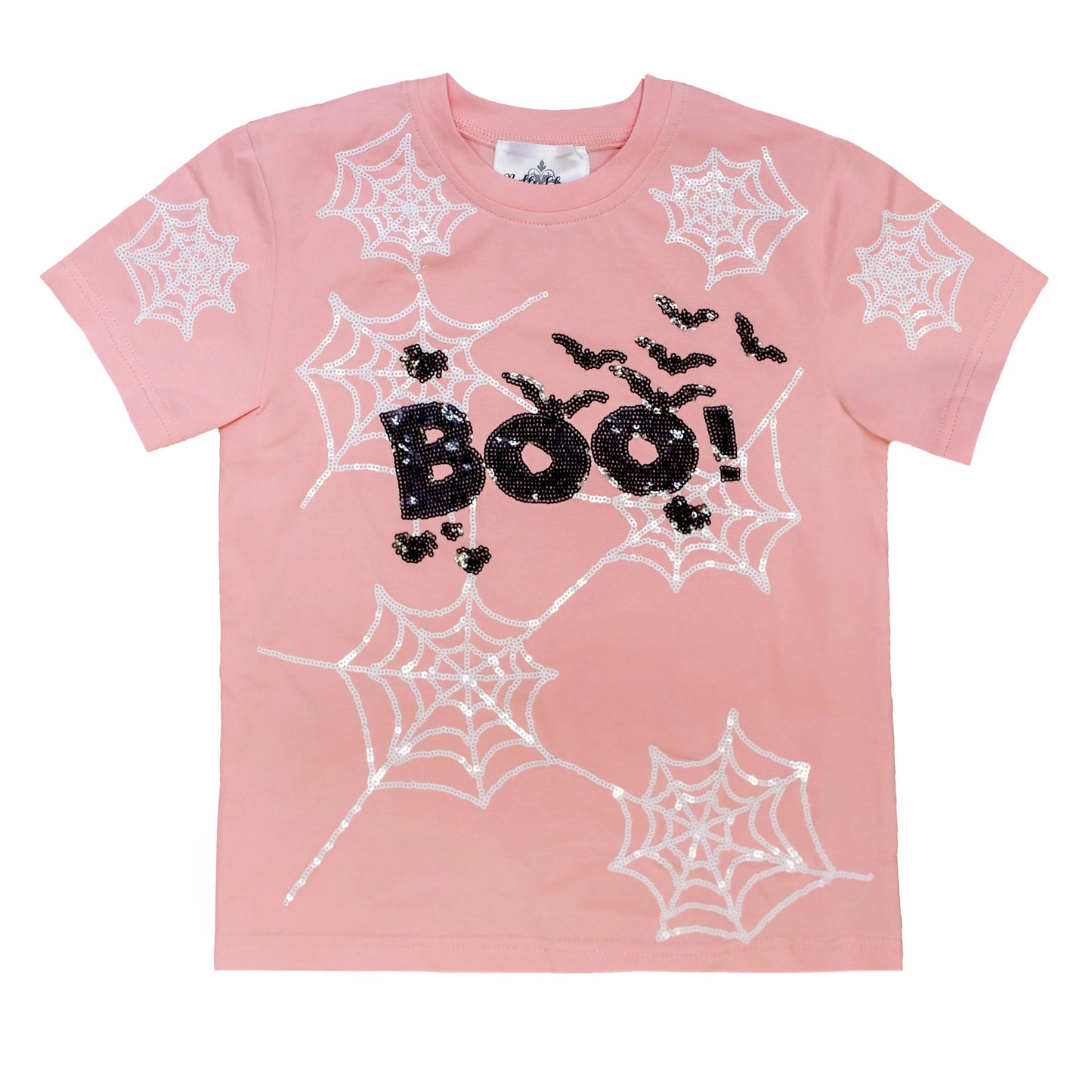 Pink Boo Spider Web Tee