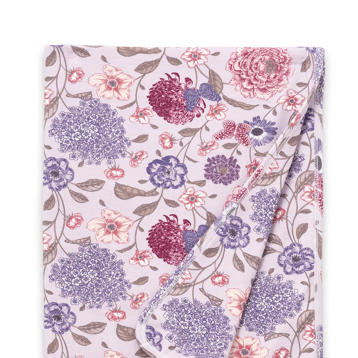 Vintage Floral Bamboo Stroller Blanket