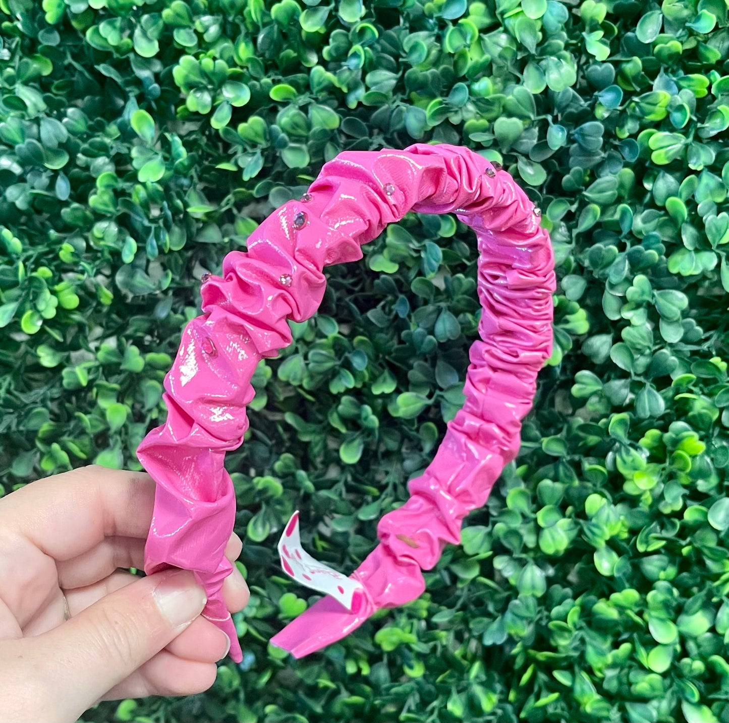 Hot Pink Crinkle Headband