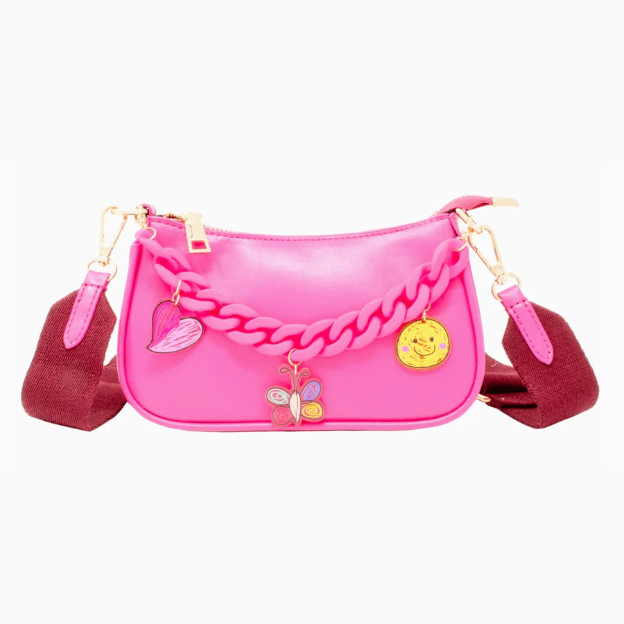 Hot Pink Hobo Jumbo Chain Charm Bag