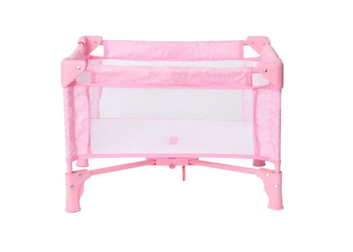 Pink Hearts Pack-and-Play Crib