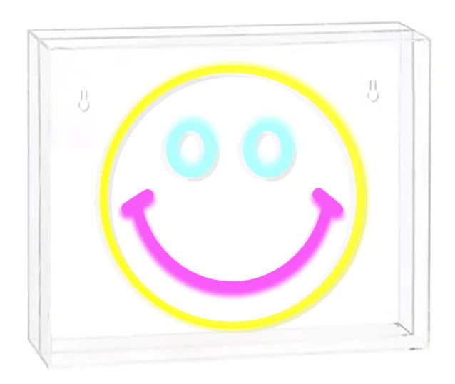 Neon Smiley Face Sign