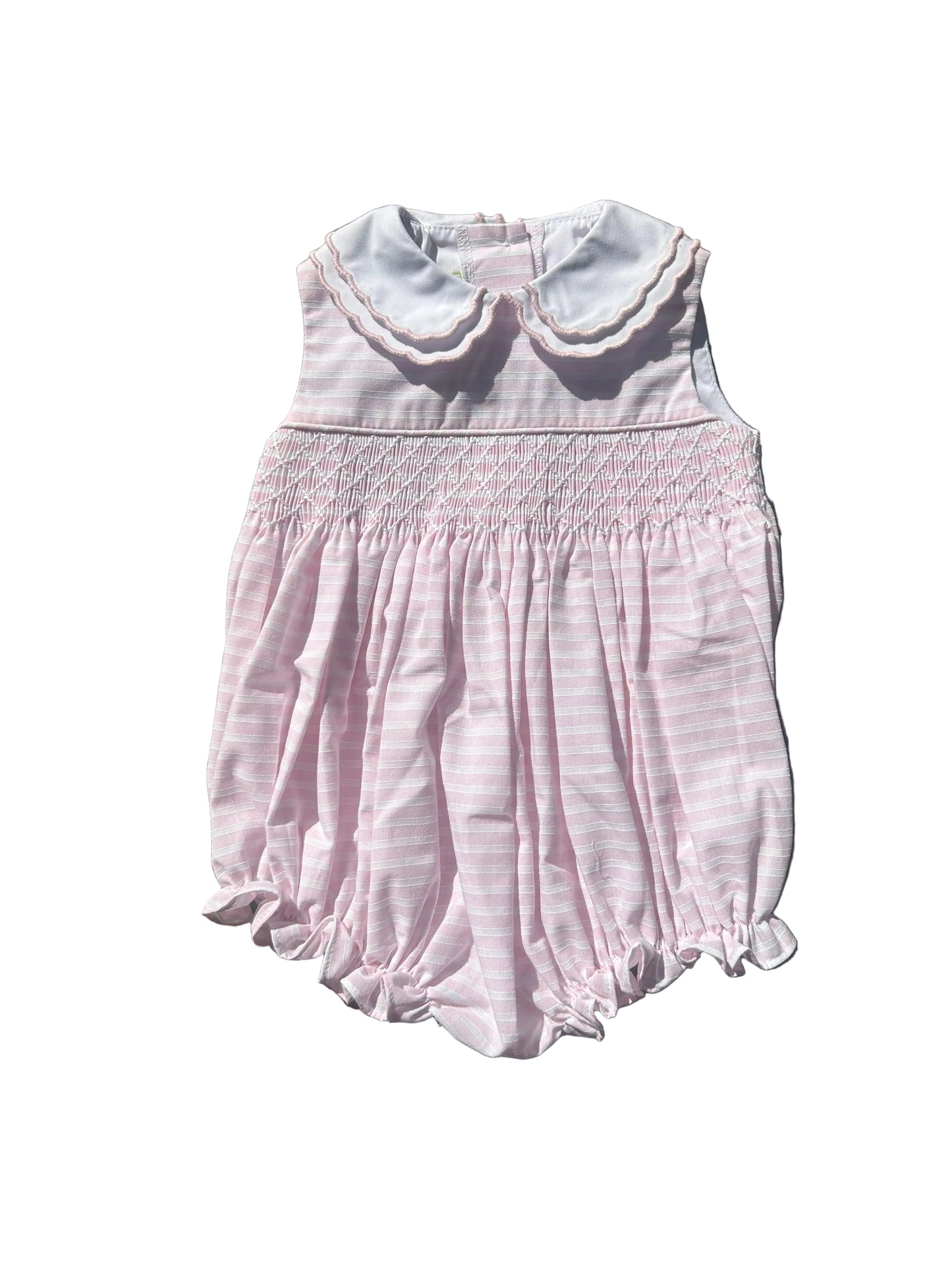 Pink Pinstripe Double Collar Bubble