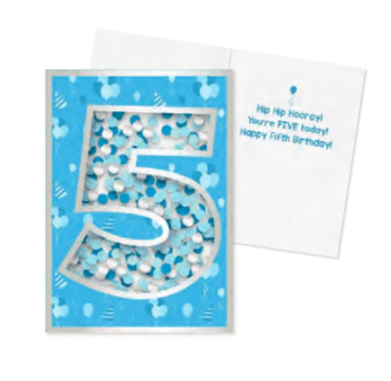 Age 5 Confetti Card