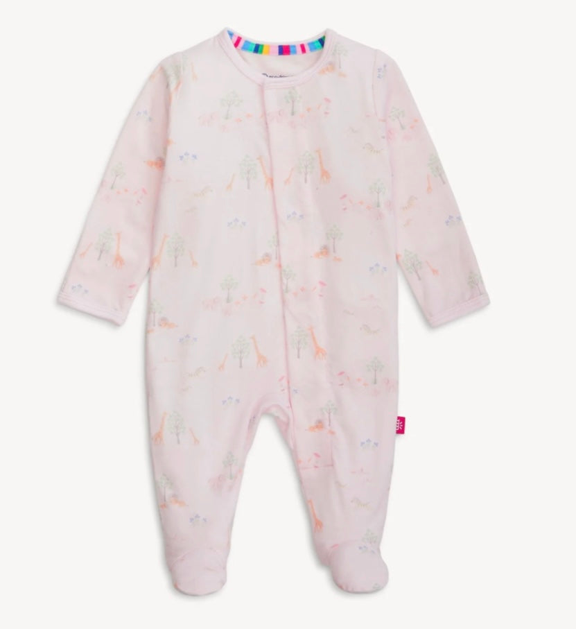 Pink Serene Safari Footie