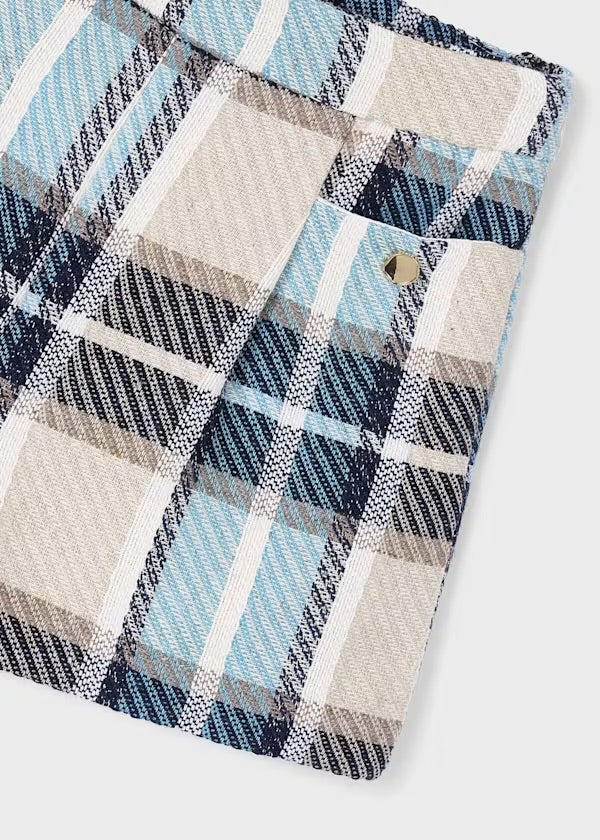 Navy Plaid Shorts