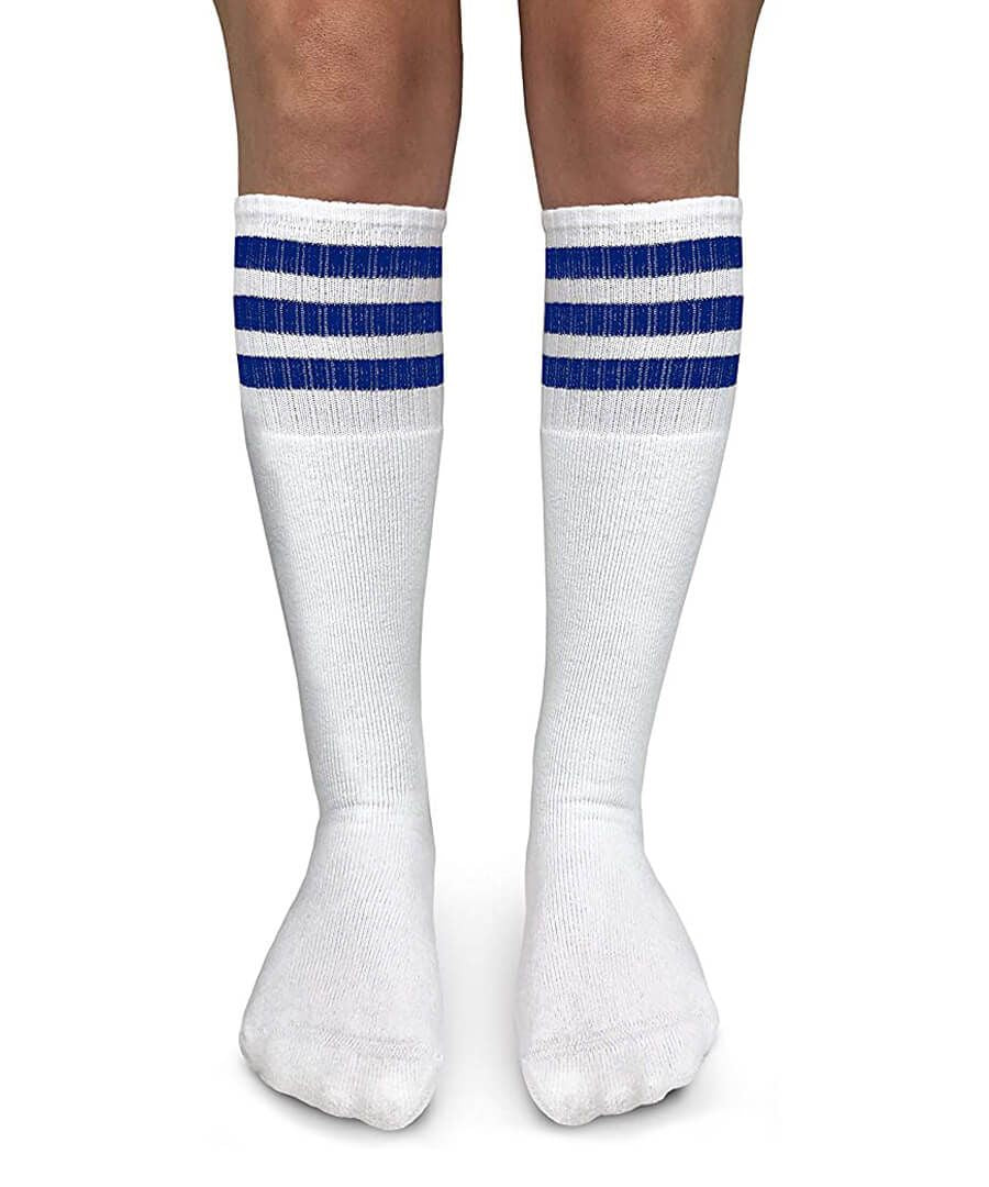 Blue Stripe Tube Socks