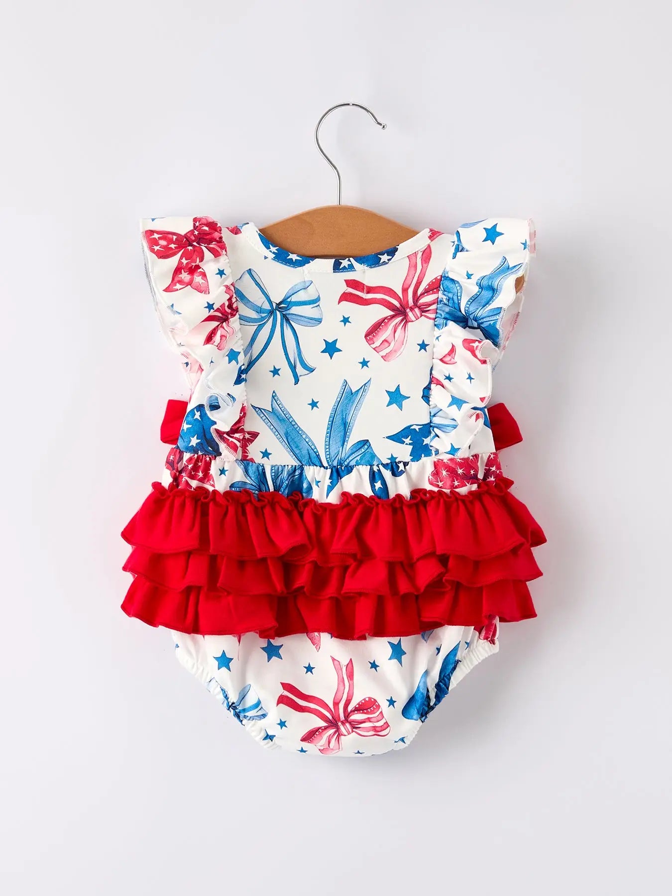 4th Of July Bow Romper