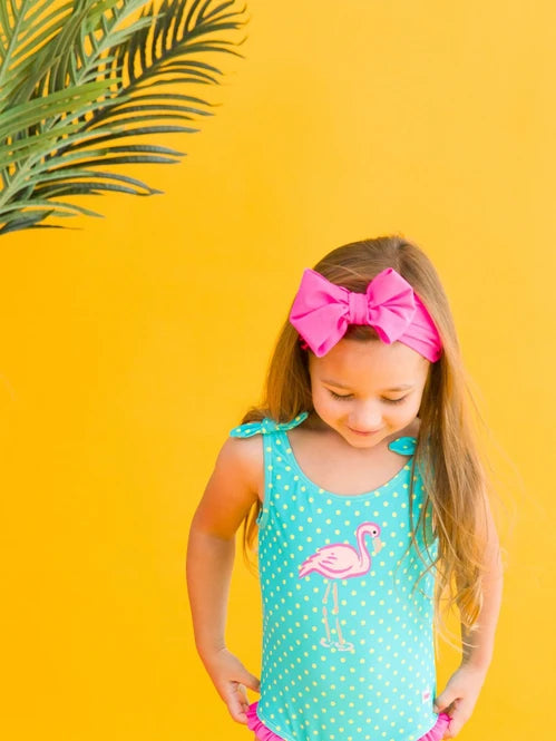 Neon Magenta Swim Bow Headband