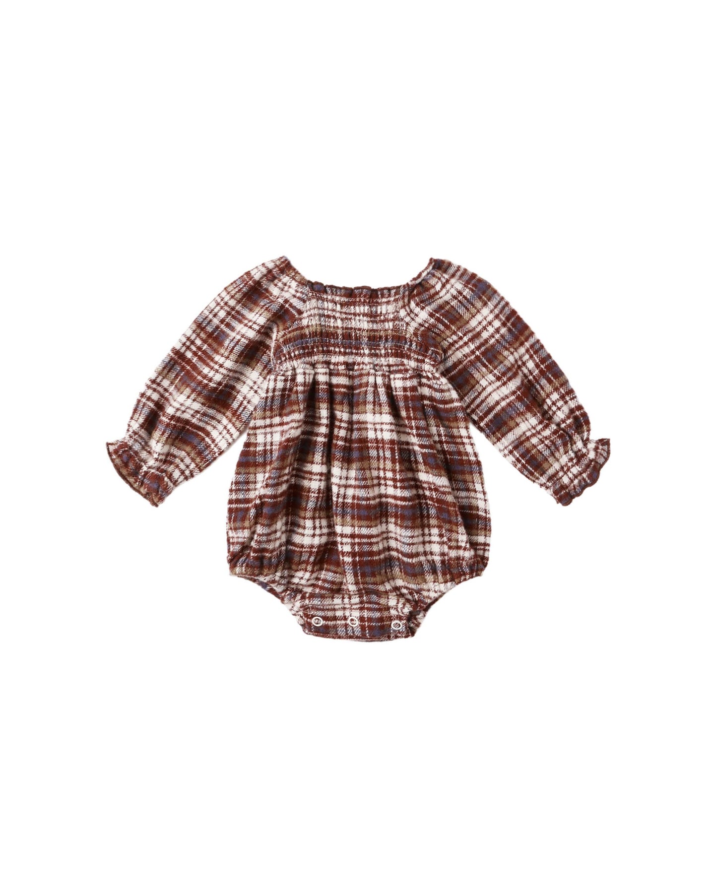 Burgundy Plaid Adelaide Romper