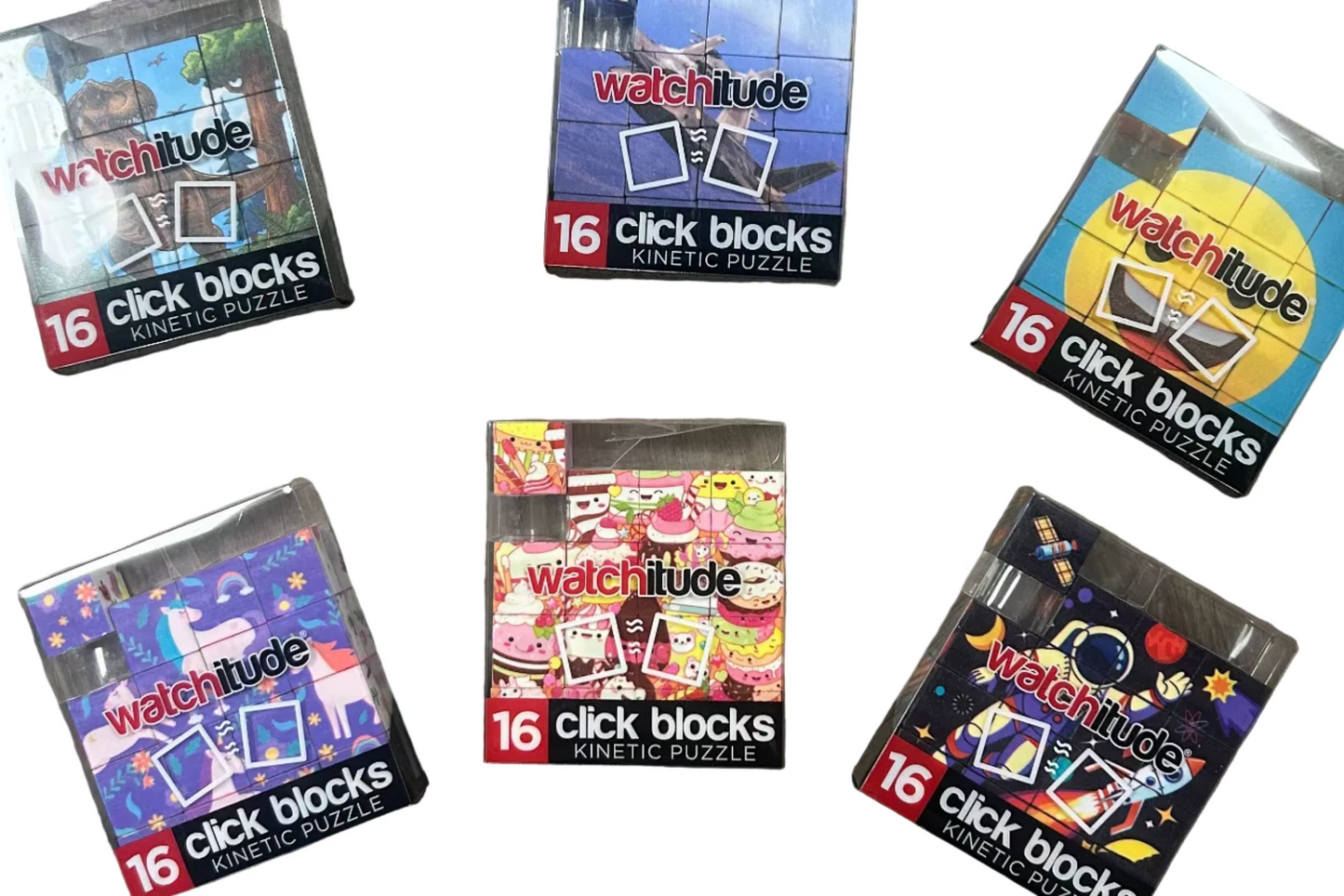 Assorted 16pc Click Blocks Puzzle