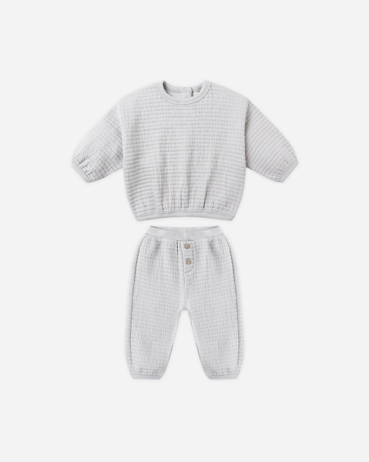 Textured Sweat Set || Frost