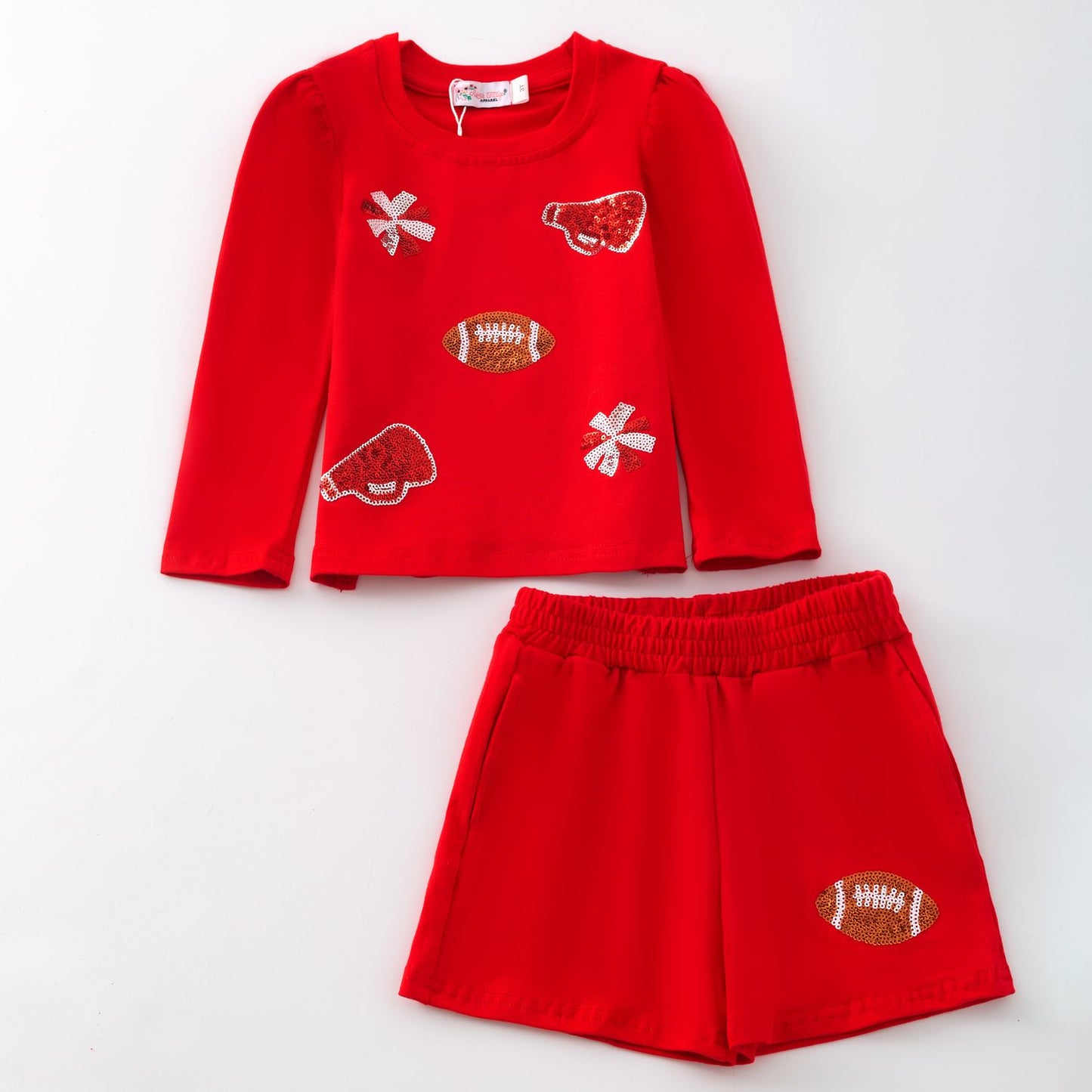 Red Sparkle Cheer Girls Set