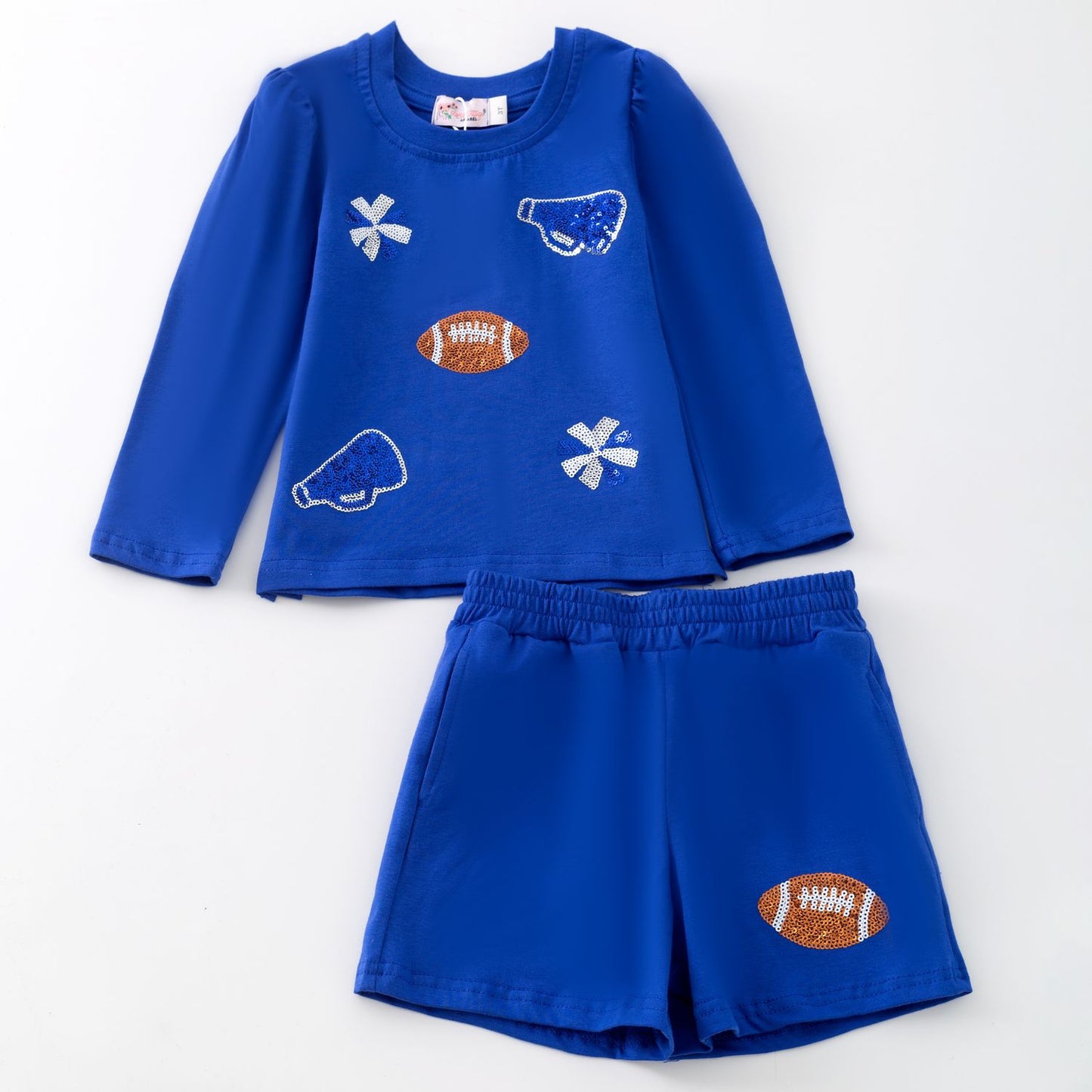 Blue Sparkle Cheer Girls Set