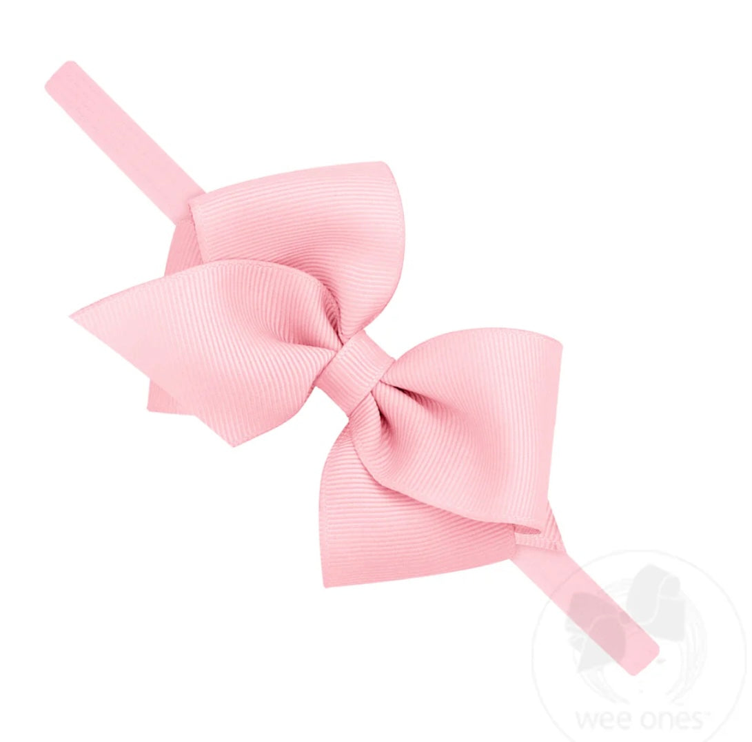 Light Pink Extra Small Grosgrain Headband Bow