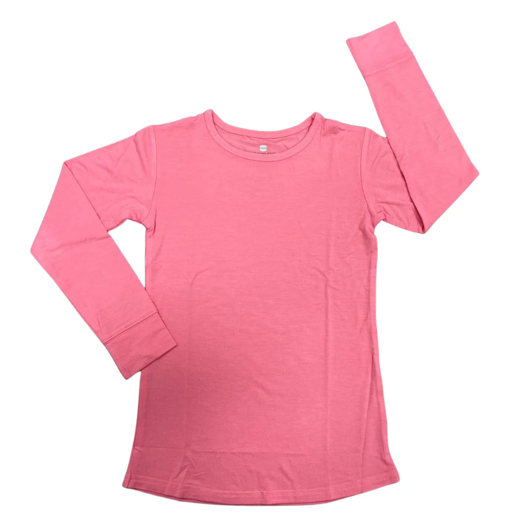 Pink LS Scoop Tee