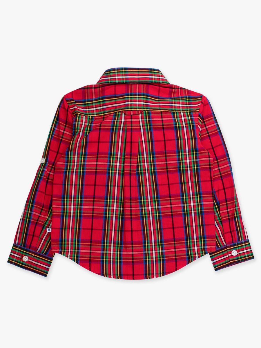 Red Nicholas Plaid Button Down Shirt